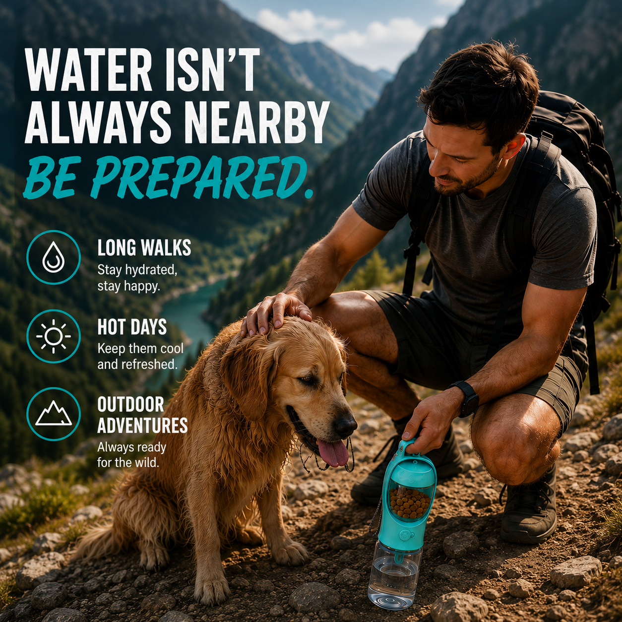 TrailBuddy - Food & Water Travel Bottle